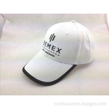 White Six Panel Cotton Baseball Cap for Enterprise Hats Con